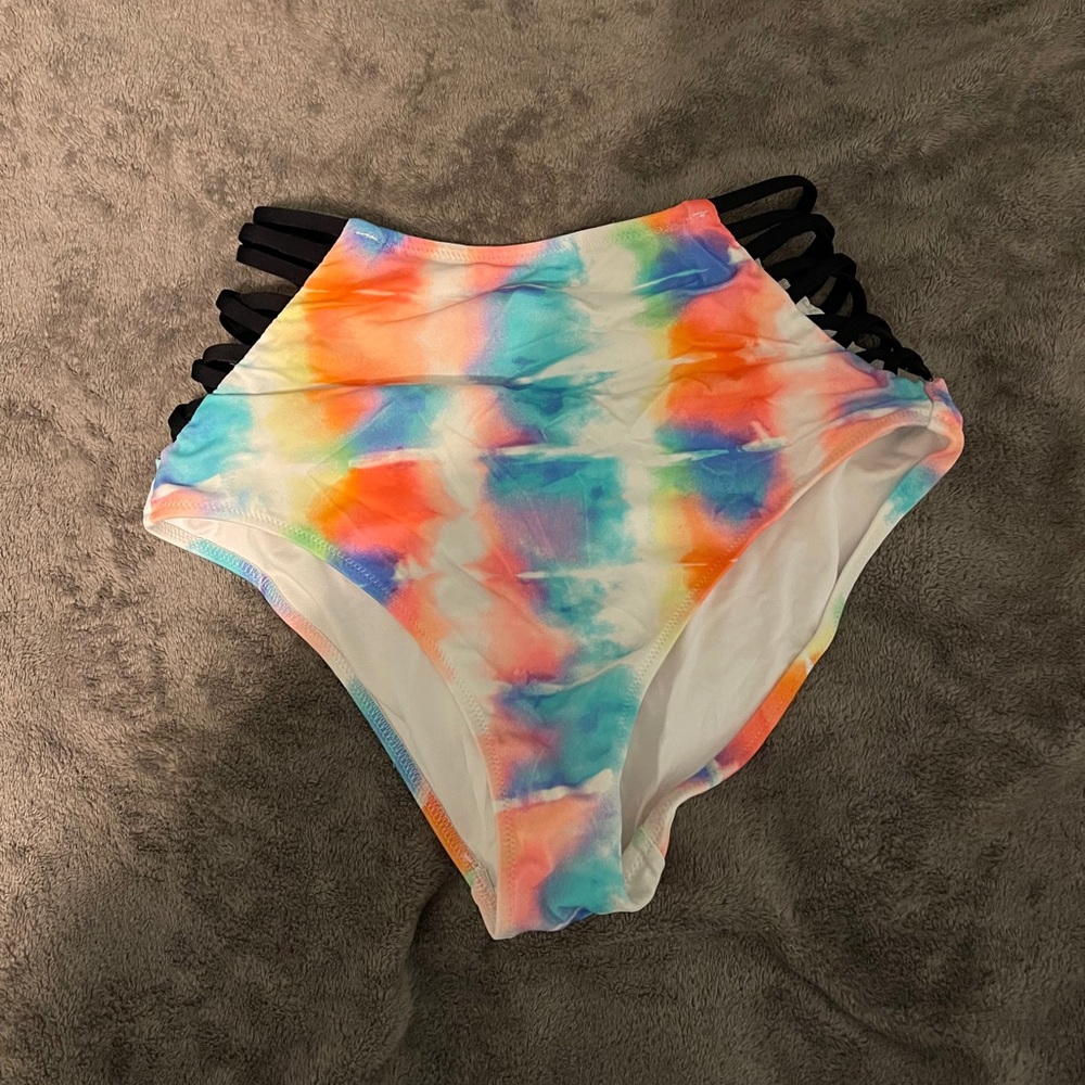 High Waisted Tie Dye Bikini Bottom